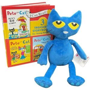Pete The Cat Plush & 3 Storybooks Set For Young Readers
